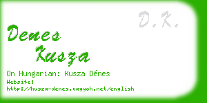 denes kusza business card